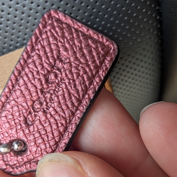 Coach Burgundy Metallic Wristlet NIB w/hangtag & Box 🔥 - Picture 3 of 6